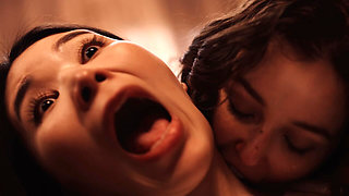 Japanese Asian Vampire Sex - Big Tits Babe Rikako Preyed by Nerdy Leana and Turned into Lesbian Demon