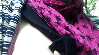Public titty play with Rachel Wriggler as she walks though woodland caressing and squeezing her gorgeous puffy nippled tits