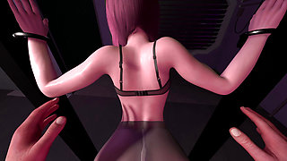 Fucking Fox Ear Girl in Standing Doggie POV