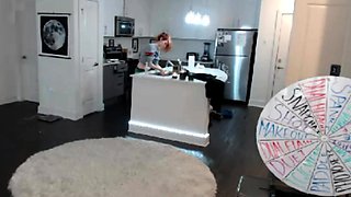 Amateur redhead poses and masturbates with toys