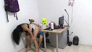 Neighbor seduces him to fuck her tight pussy
