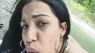 Latina Angelna is an insatiable harlot on the shore of the river so that nobody discovers it