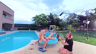 Backstage at the Pool I Like the Sun and the Cock Nina Heels