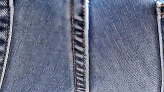 Hot MILF in Blue Jeans Dry Hump a Hard Cock
