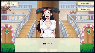 Lusty Buccaneers Parody Hentai Game Ep.1 Nami is exposing her naked body at night !