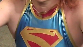 Latex Supergirls Small Cock Handjob