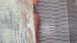 Busty curly brunette with big boobs fucks on couch