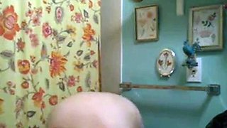 BBW Peeing in Her Pants on Webcam