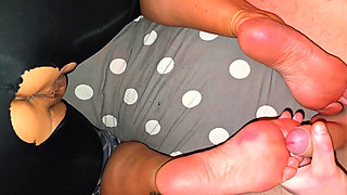 Stepmom in Ripped Tight-fitting Shorts Indulges in Passion