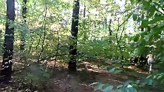 Redhead Amateur Shows Off Her Big Booty in the Forest