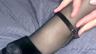 I Put on Sexy Black Pantyhose