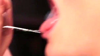 Blonde cheerleader gets fucked and facialized