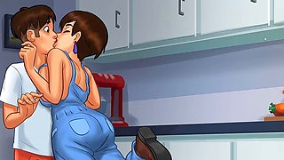 Diane's summer saga: hot aunts and steamy scenes compilation from the porn game