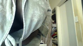Ebony BBW Masturbating While Doing Home Chores