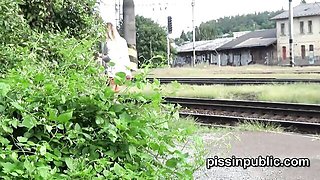 Darling's shavedpussy smut by Piss In Public