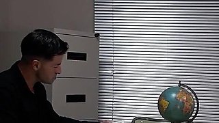 Petite Teen Student Is Rough Fucked at School by Perverted Teacher and Cums Inside Her Mouth