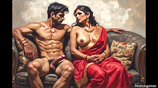 Indian aunty was very naught with the neighbour boy as she used to get his cock evey night when her husband leaves to work