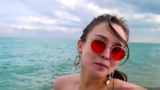 First time amateur brunette solo with dildo