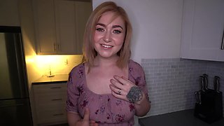Tattooed beauty gets a rough pussy fucking in missionary position