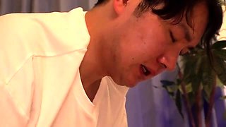 Japanese fingered on massage table