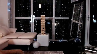 Glamour babe with big boobs masturbates in lingerie