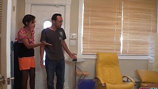 Husband and his friends have fun with Tina in a cfnm group sex.