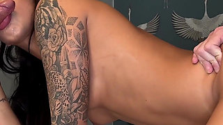 Black Angel Fucked by Two Cocks at Once for the First Time - First DP
