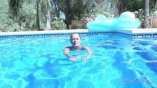 Auntjudys - Horny 64yo GILF Mrs. Marta Gets Naughty by the Pool