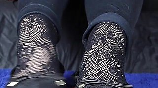 Amateur Cockbox Trampling and Ballbusting in Ballerina and Nylon Socks