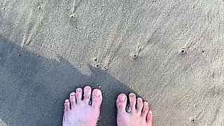 Euro amateur outdoor masturbation