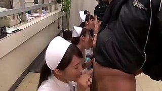5 Japanese nurses sucking a cocks ft. Yui Hatano: Blowjob, Milf  Asian Porn