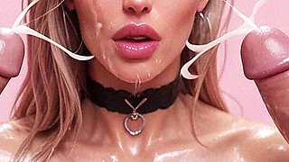 Emma and Jake Sex in Bukkake Party. Blonde Curvy Woman with Big Tits, Big Dick, Creampie, Cumshot, Gangbang, Bukkake
