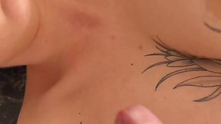 Step son fucks stepmom cum twice: inside pussy and on big boobs