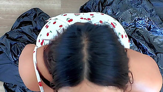 Curvy Submissive Latina Does as Master Says - POV Footjob