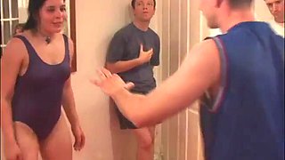 Wrestling mixed grapplings: Amateur, Babe  Brunette Porn