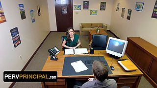 Harper Madison gets called to the principal's office for naughty antics - Perv Principal's rules!
