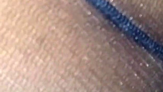 Ass in Pantyhose Being Rubbed with It