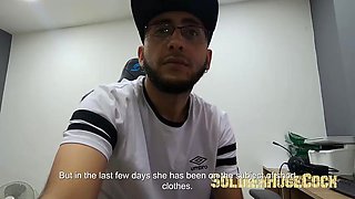 I have a friend helping me clean my office... But she wants to charge me with sex and starts seducing me!