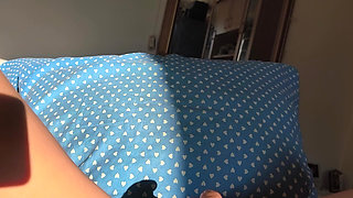 Step Brother Rubs His Huge Dick Against Stepsister's Tight Virgin Pussy