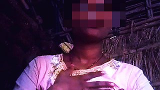 Desi Mallu Aunty in Pink Frock Getting Her Boobs Massaged