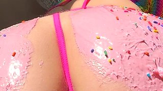 Pink pussy and ass kinky solo toy fun