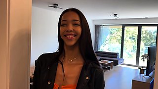 Tiny Filipina teen loves a big cock deep