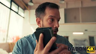 Daddy4k. little crevice for a lovely warehouse deal