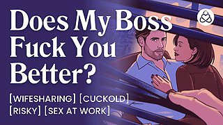 ASMR Audio Porn: Wife Fucks Husbands Boss at Work  Cuckold Hotwife Fantasy  Erotic Audio Story