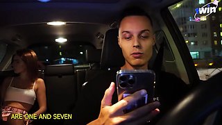 Daring beauty captivates with kinky taxi passion in thrilling fetish ride