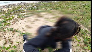 Anal Day at the Beach with Horny Voyers