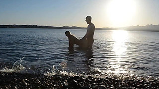 Wide Open at the Beach and Risky Fishing Fuck