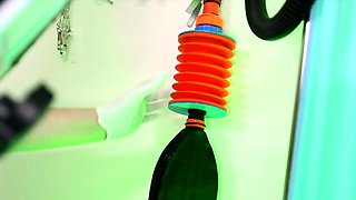 Latex Nurse E-Stim And Mouth Exploration