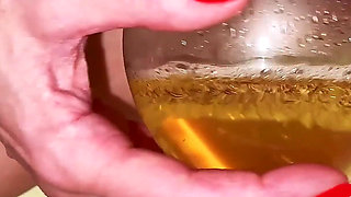 Sperm Drain #4. French MILF Makes a Sexy Aphrodisiac Cut of Your Cum and Her Squirt. Dirty Fetish