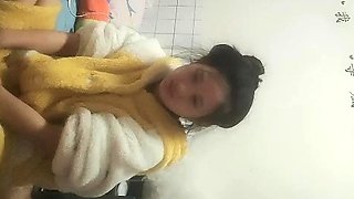 Cute amateur Asian web cam girl teases her great body